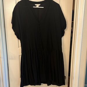 H&M Black Button-Down Dress